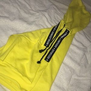 Yellow sweat shirt